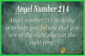 
ANGEL NUMBER 214
